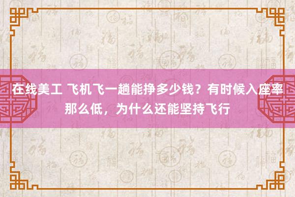 在线美工 飞机飞一趟能挣多少钱？有时候入座率那么低，为什么还能坚持飞行