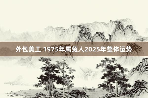 外包美工 1975年属兔人2025年整体运势