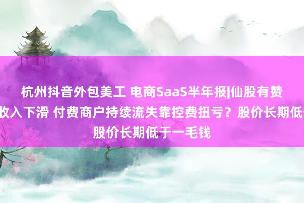 杭州抖音外包美工 电商SaaS半年报|仙股有赞连续4年收入下滑 付费商户持续流失靠控费扭亏？股价长期低于一毛钱